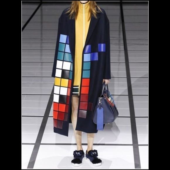 Anya Hindmarch Space Invaders Messenger Bag Navy Flap Tote Crossbody retro purse - Picture 3 of 8